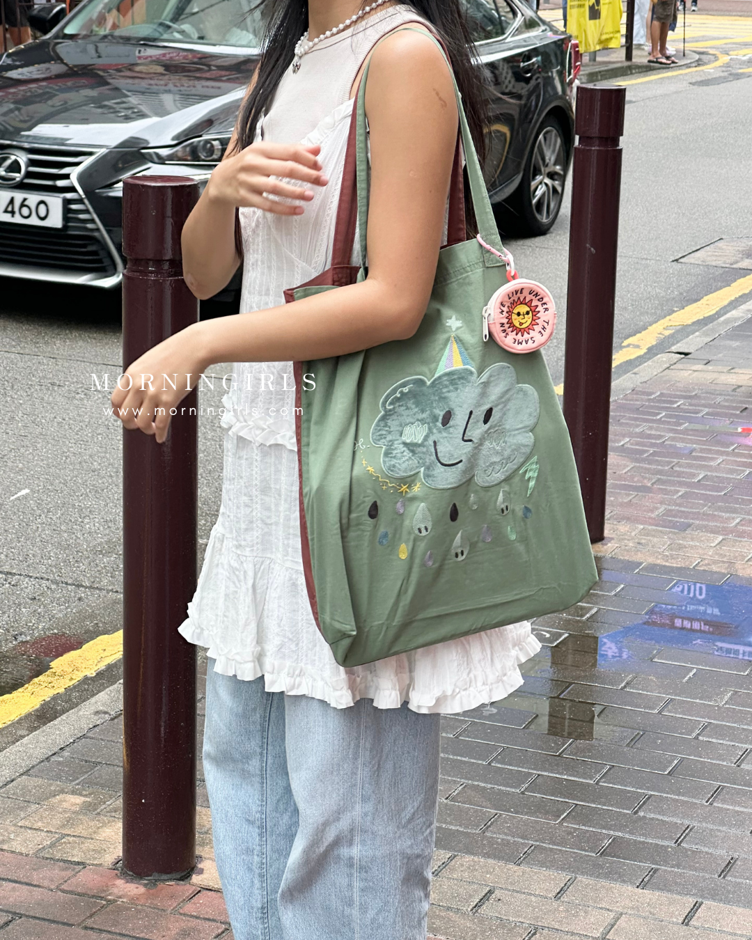 Hamblepie 泰國自家品牌 - Double Side Fire & Rain Tote Bag［可前後兩用!]