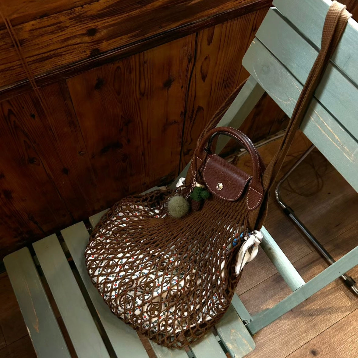 LONGCHAMP Le Pliage Filet [SMALL] 漁網編織袋  [白/黑/啡限時優惠$899]