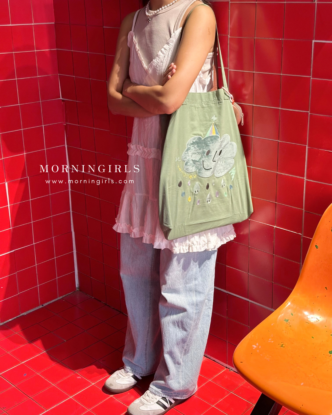 Hamblepie 泰國自家品牌 - Double Side Fire & Rain Tote Bag［可前後兩用!]