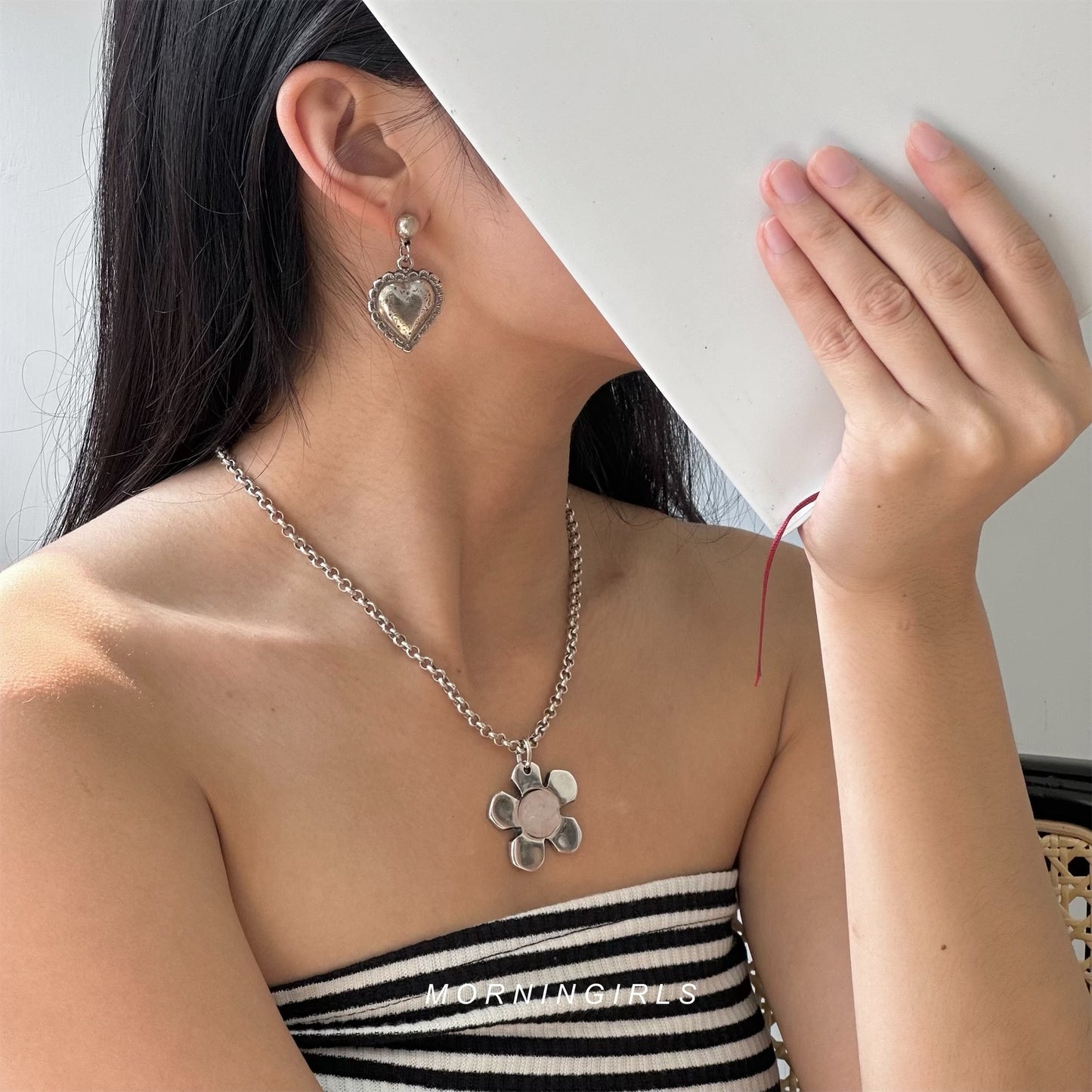 Otro Accesorio 西班牙手工飾物 - Vintage Heart Earrings