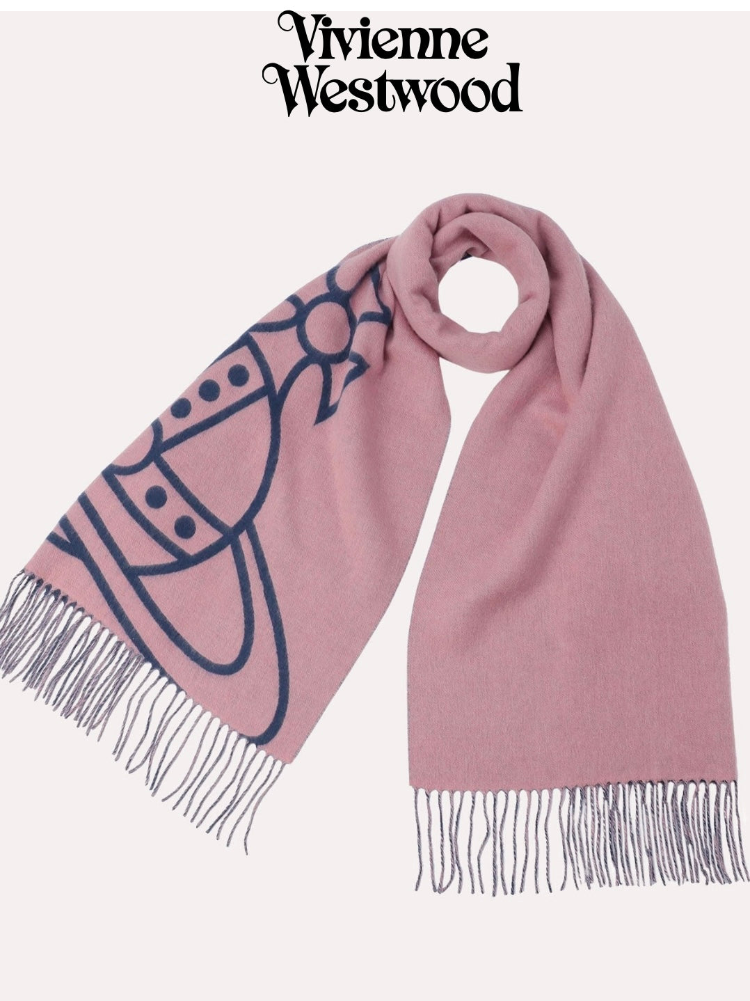 Vivienne Westwood Reversible ORB Logo Scarf 大尺寸雙面頸巾 (100%羊毛) [日本限定! 已停產最後現貨]