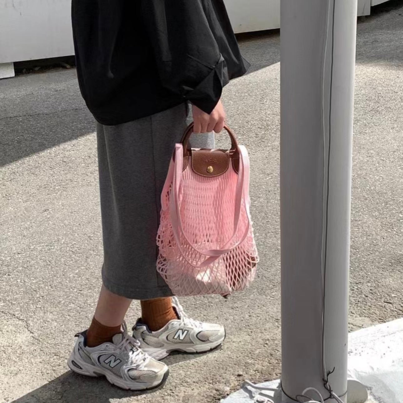 LONGCHAMP Le Pliage Filet [SMALL] 漁網編織袋  [白/黑/啡限時優惠$899]