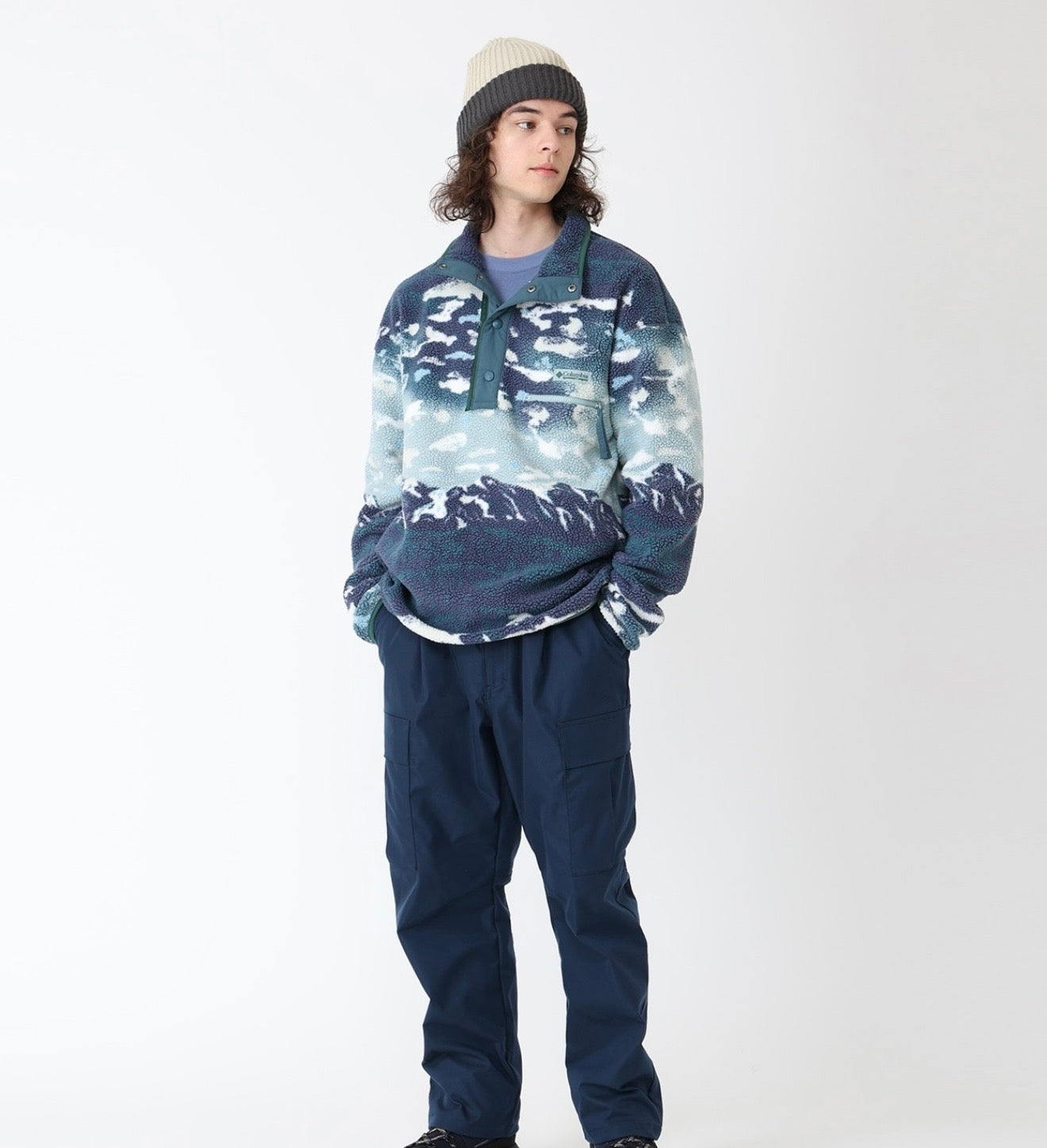 Columbia Blue Mountain Fleece (Helvetia II Print Half Snap Fleece)