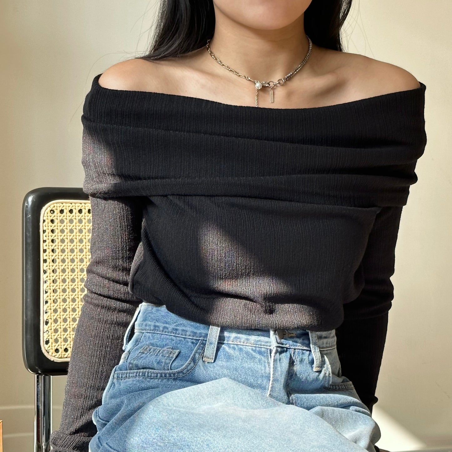 Off Shoulder Daily Top [超有彈性!!] [門市搬遷清貨限時優惠$169!]