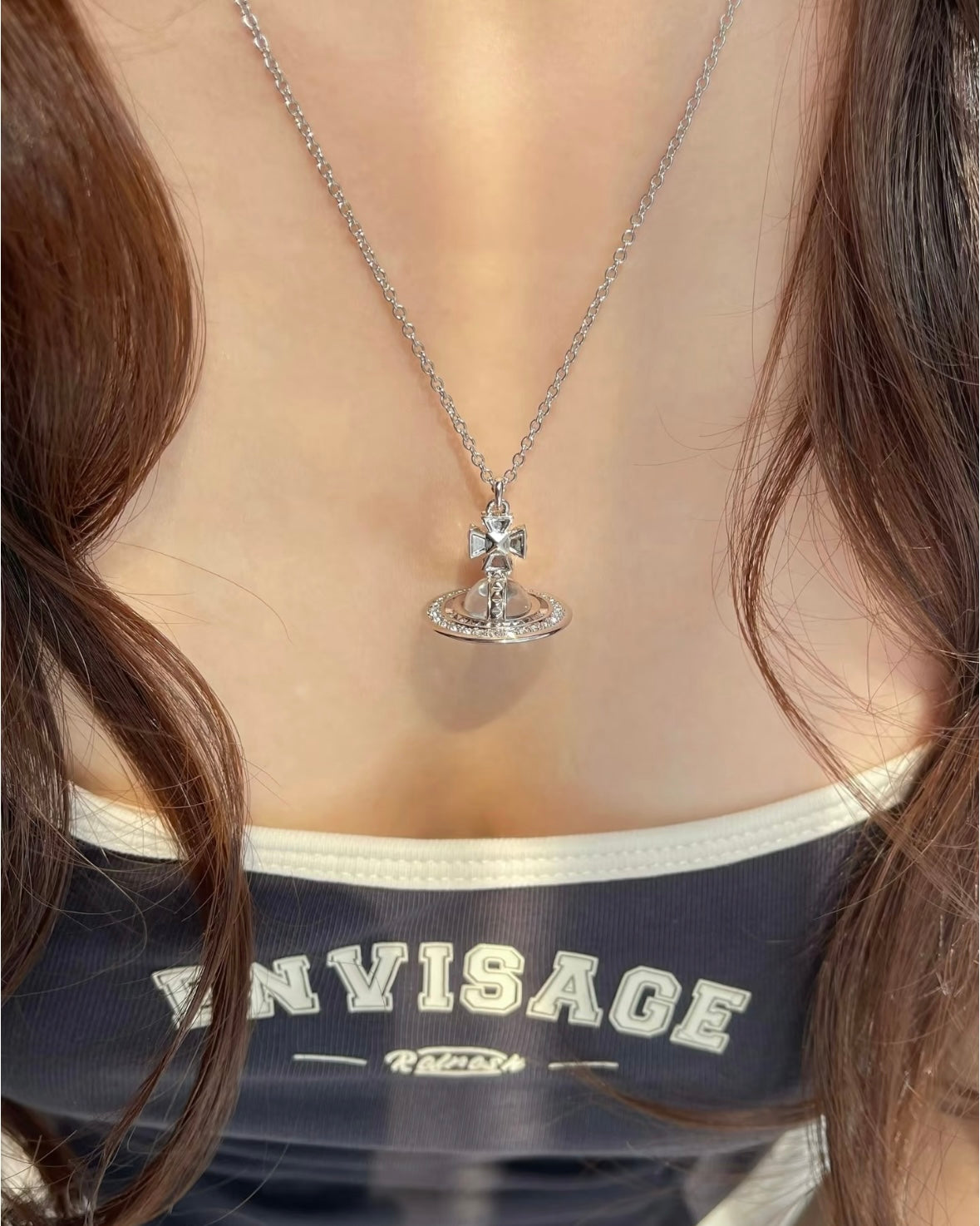 Vivienne Westwood Pina ORB Necklace Medium [清透白鑽星球]