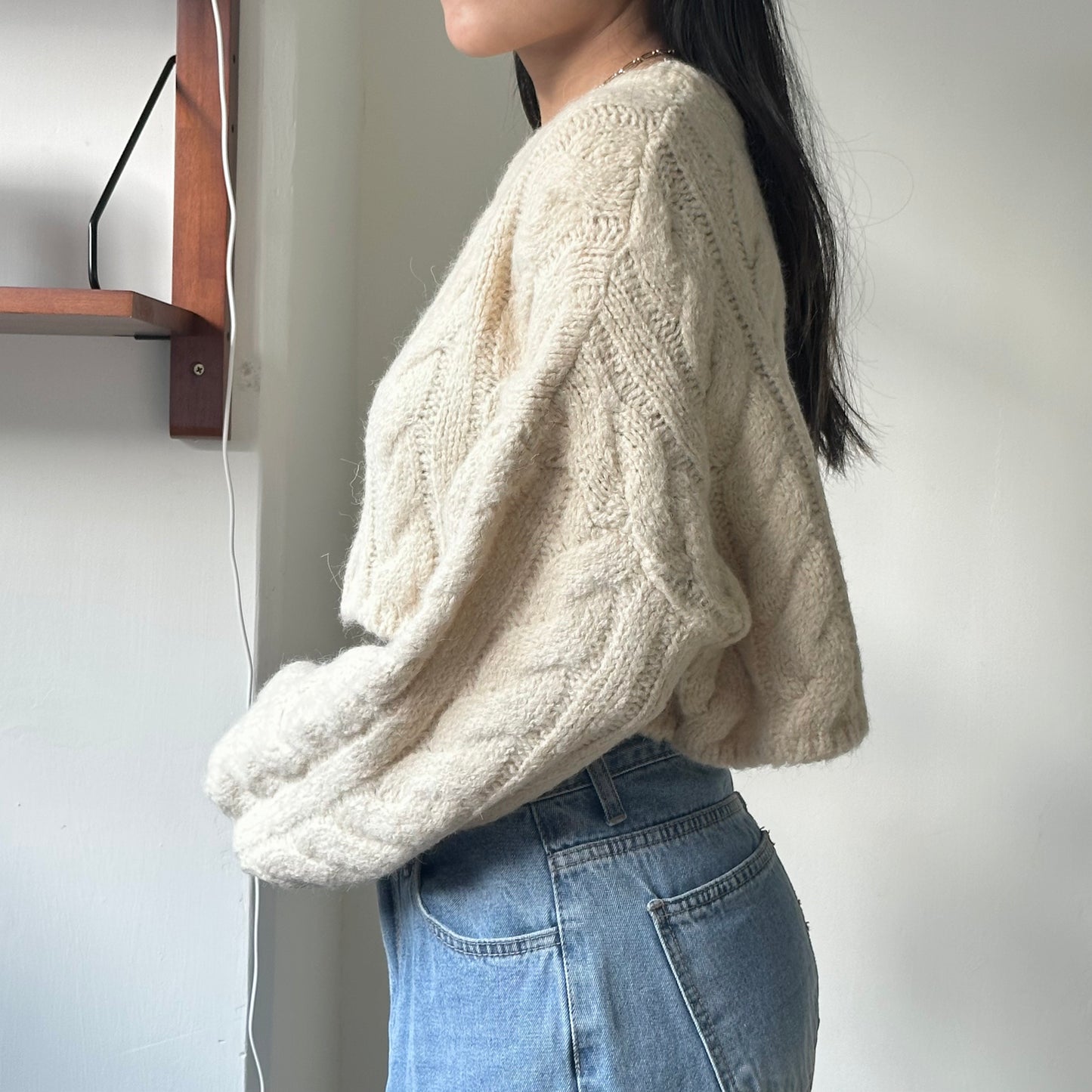 麻花扭扭紋軟熟CROPPED SWEATER 3色入 [門市搬遷清貨限時優惠$169!]