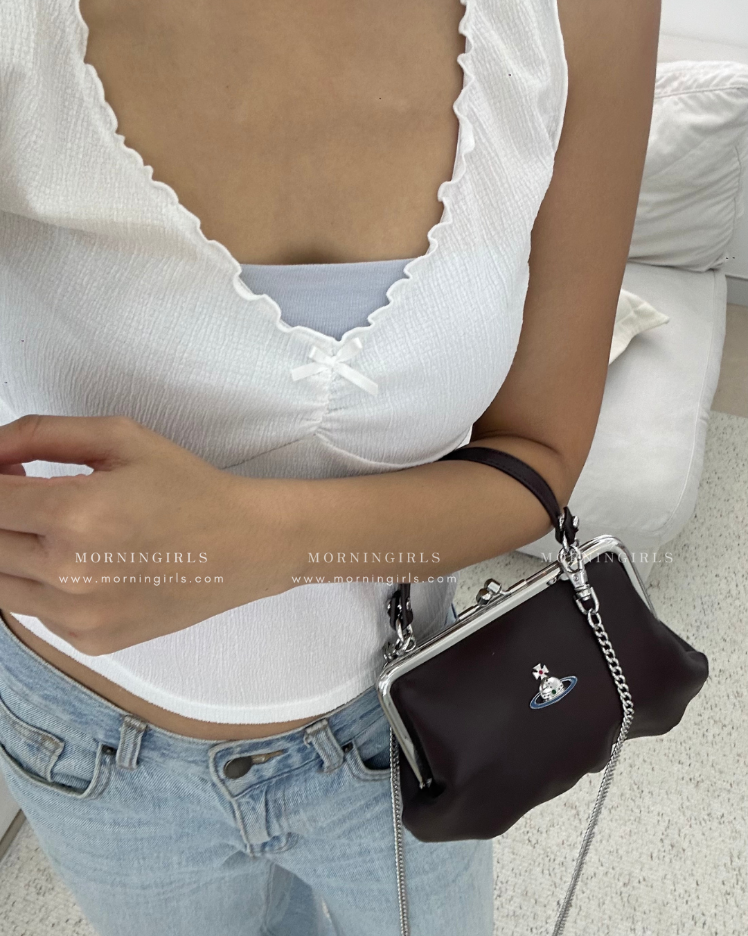 Vivienne Westwood Granny Frame Purse 餃子袋深棕啡色小羊皮  [超罕有美德拉風］