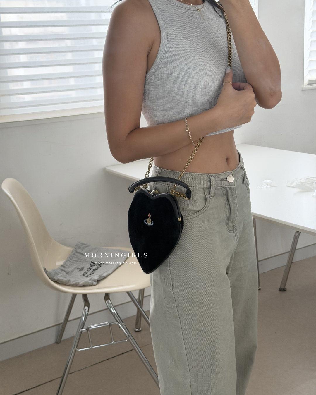 Vivienne Westwood Belle Heart Frame Purse 天鵝絨VELET心心袋［可愛造型感]