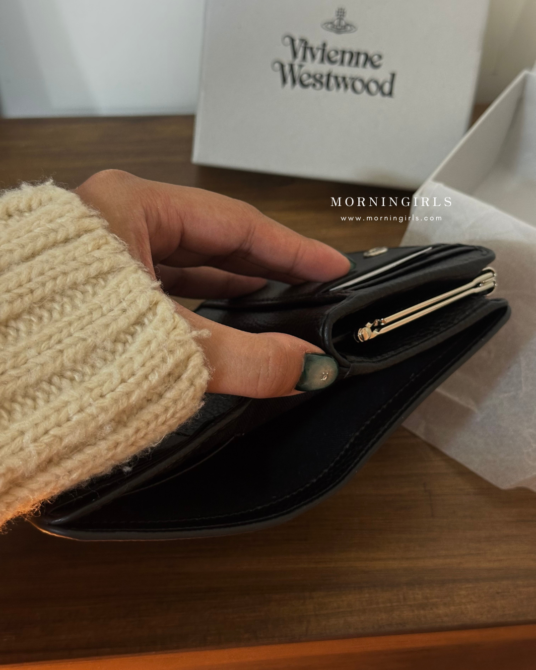 Vivienne Westwood Frame Pocket Wallet 黑銀荔枝皮 [BLACK FRIDAY大折扣中!]￼