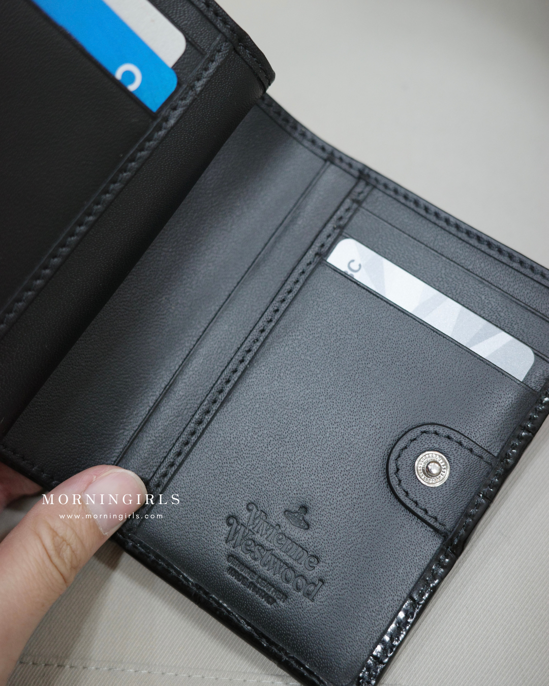 Vivienne Westwood Frame Pocket Wallet 黑銀鱷魚皮 [舊版鱷魚皮重新上架!]