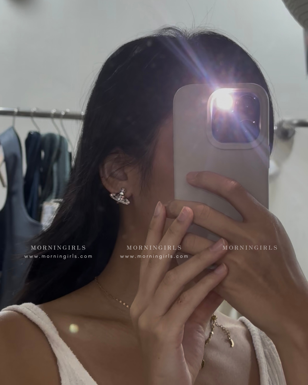 Vivienne Westwood Diamante Heart Earrings [2025限定乾燥玫瑰色 現貨發售中]