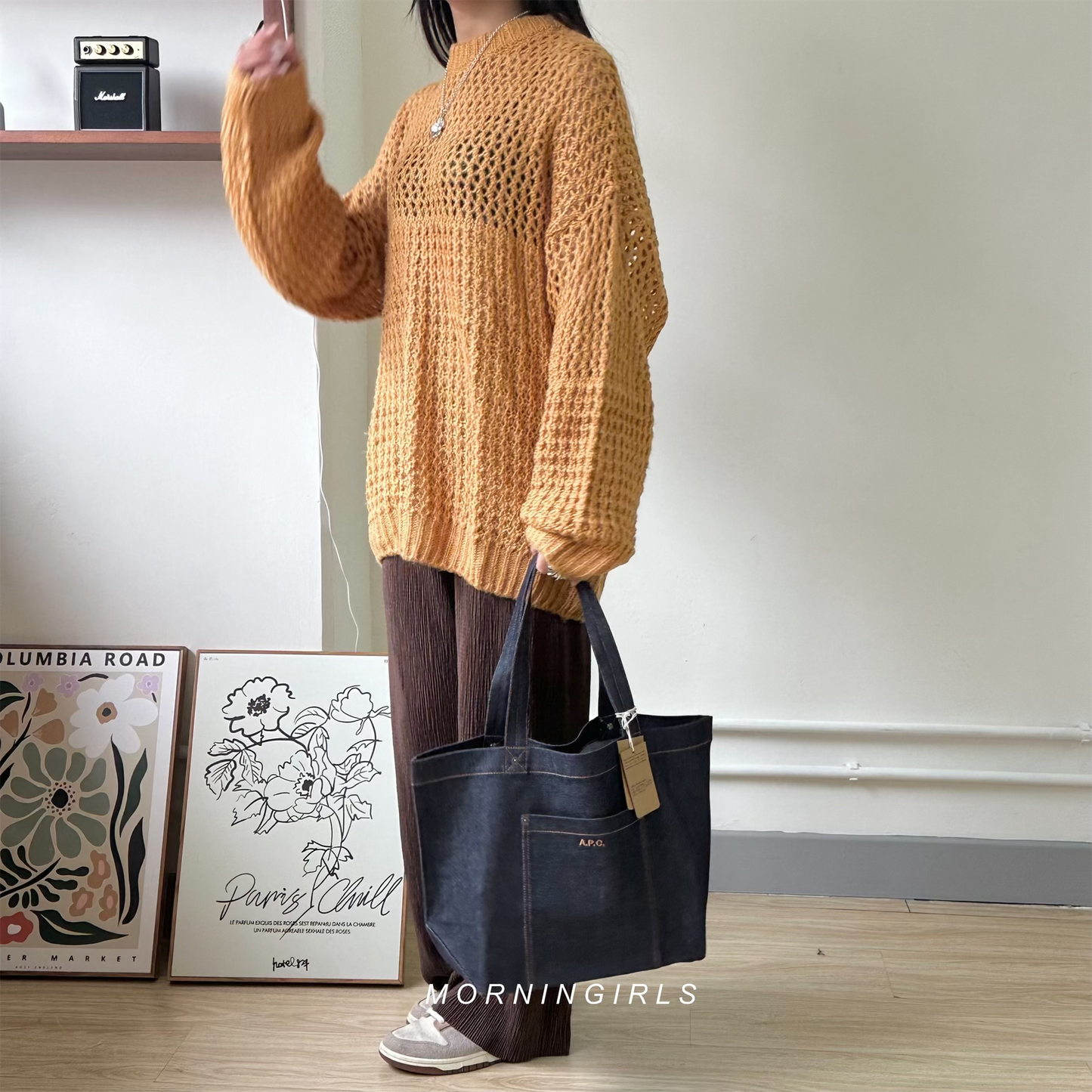 A.P.C. Thais Tote Bag Indigo