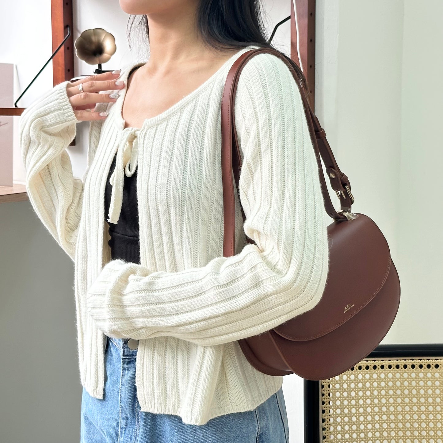 Casual 2-ways Ribbon Knitted Top [門市搬遷清貨限時優惠$149!]