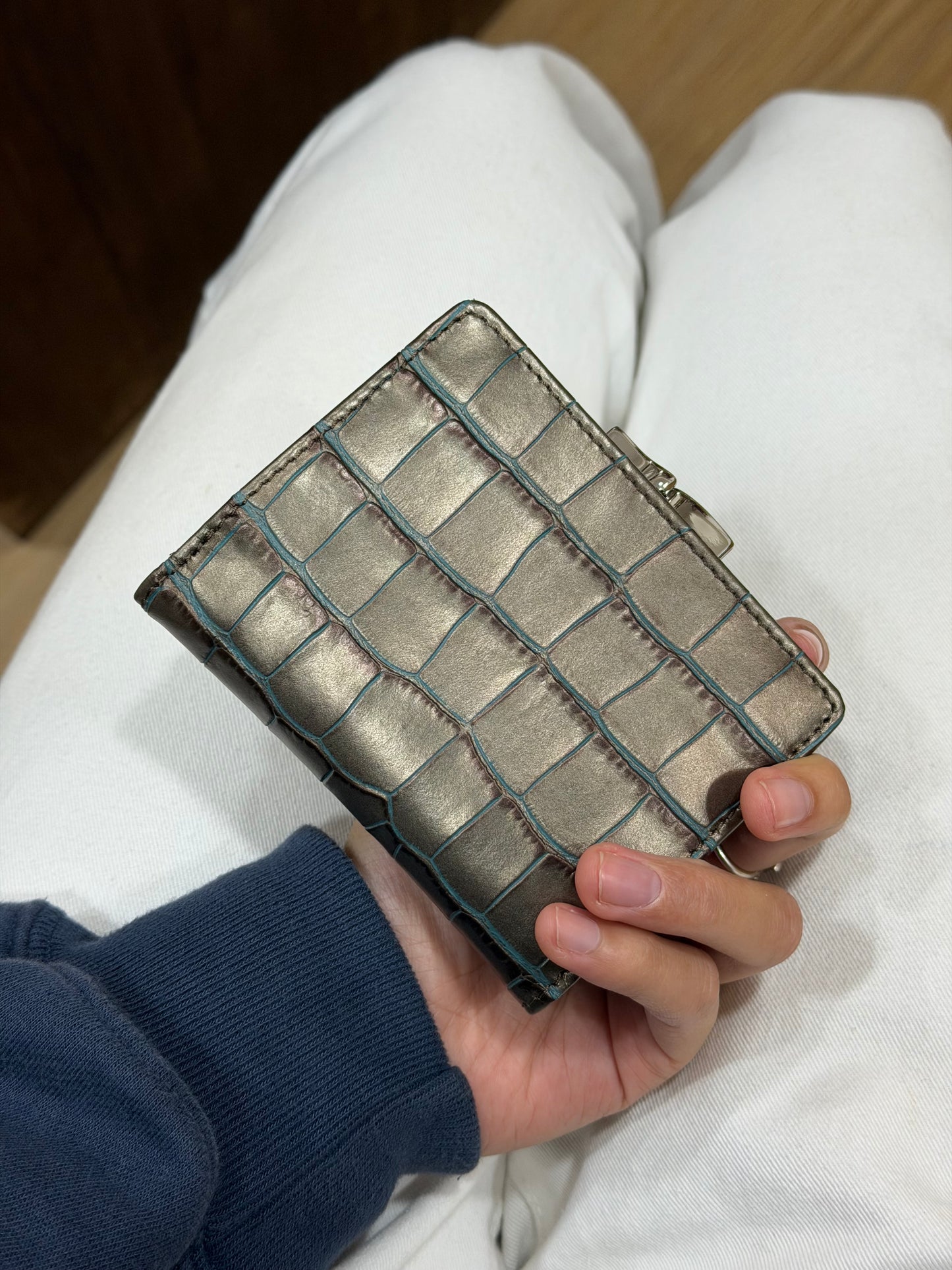 Vivienne Westwood Small Frame Wallet 啡銀鱷魚皮 [已停產最後現貨 三摺連相位]