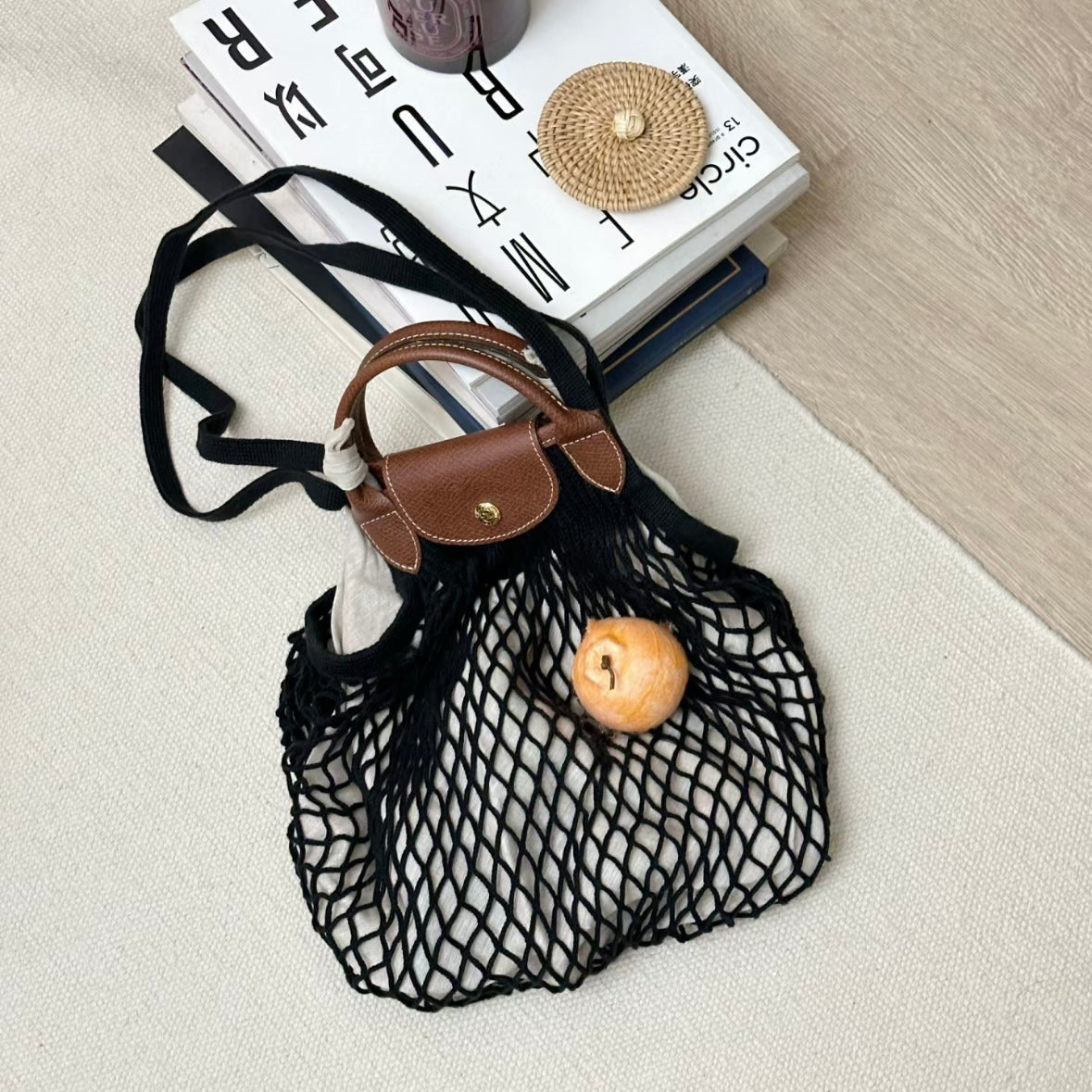LONGCHAMP Le Pliage Filet [SMALL] 漁網編織袋  [白/黑/啡限時優惠$899]
