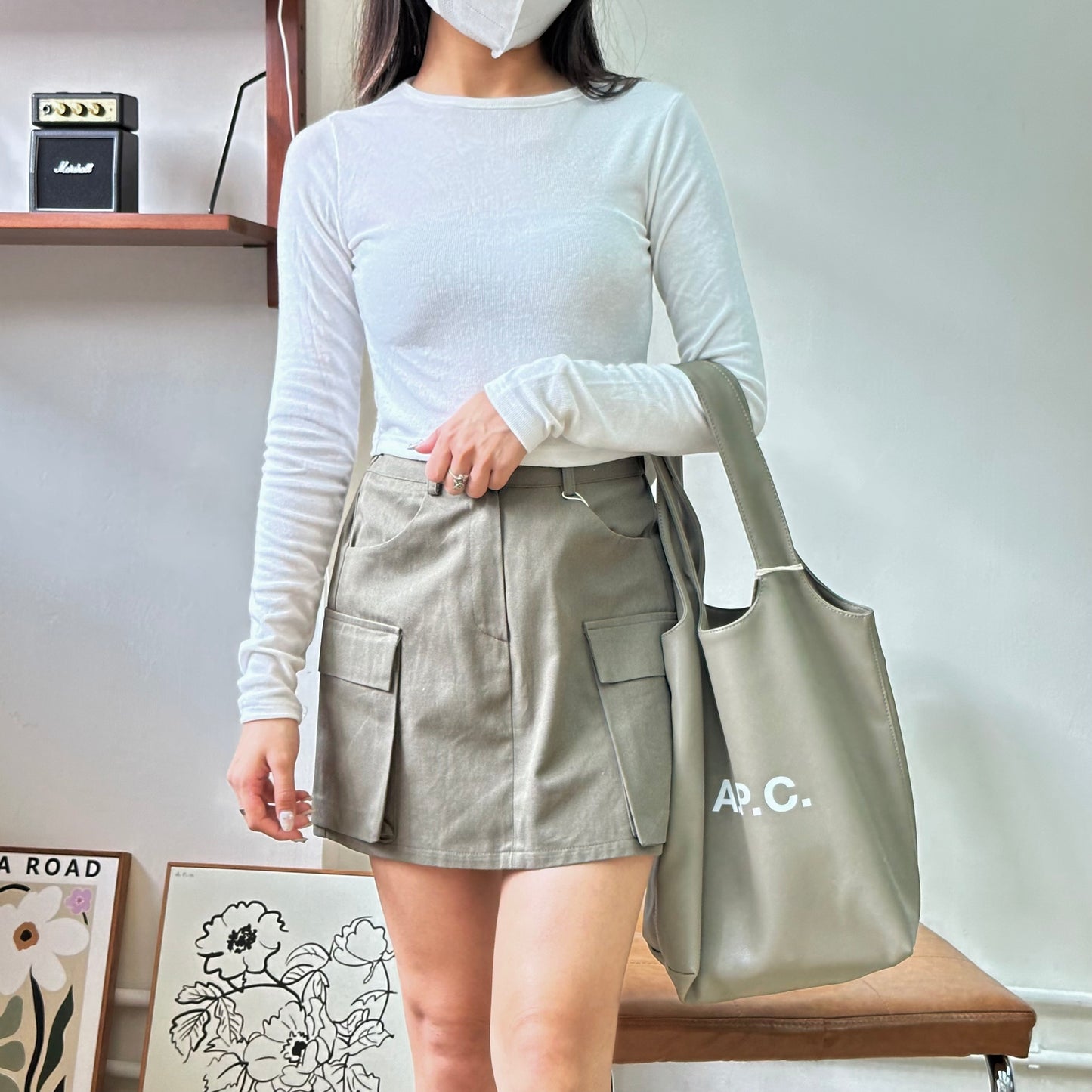後半開叉Cropped Top [門市搬遷清貨限時優惠$69!]