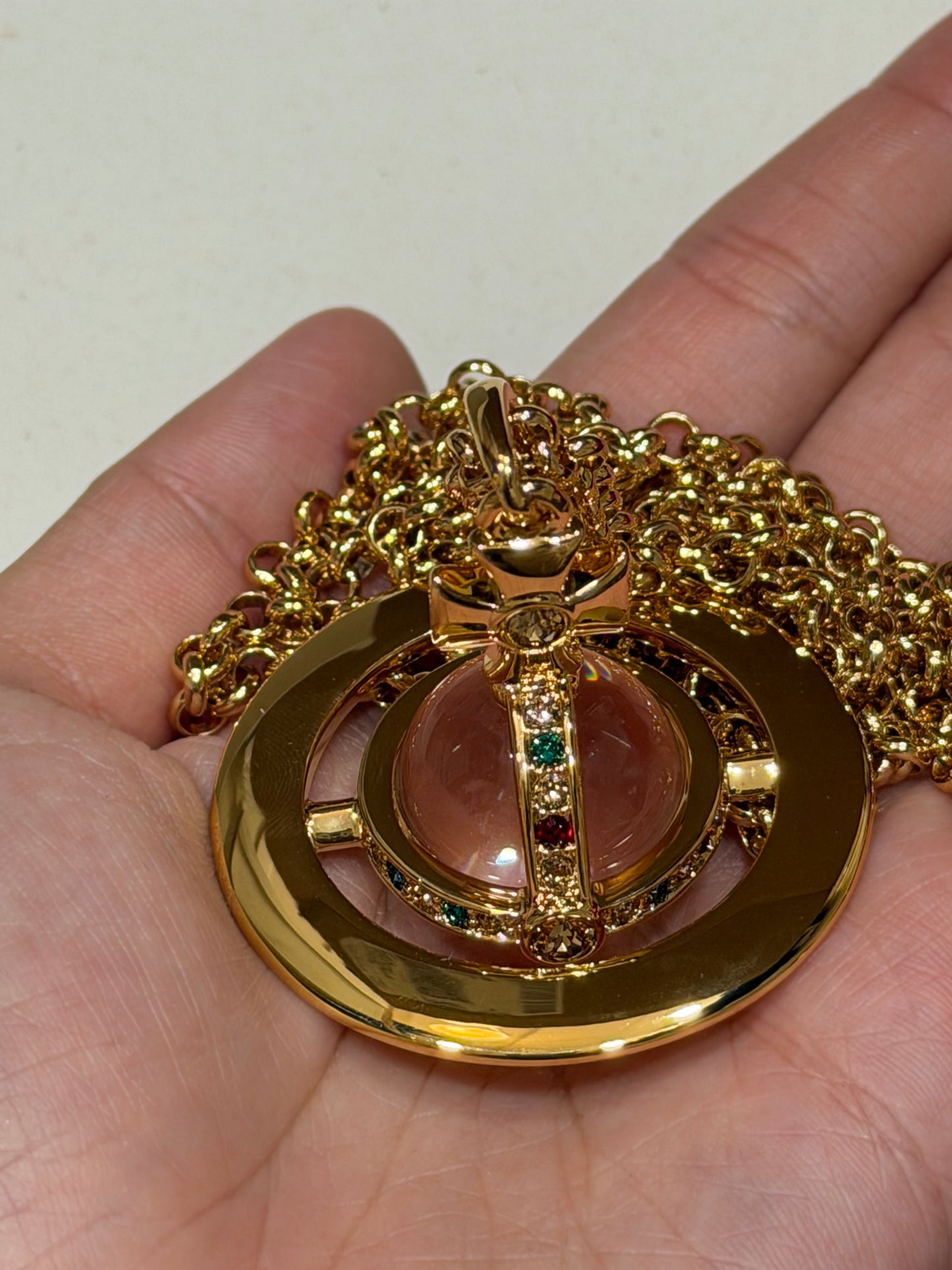 Vivienne Westwood ORB Pendant Crystal Necklace Large 大尺寸星球