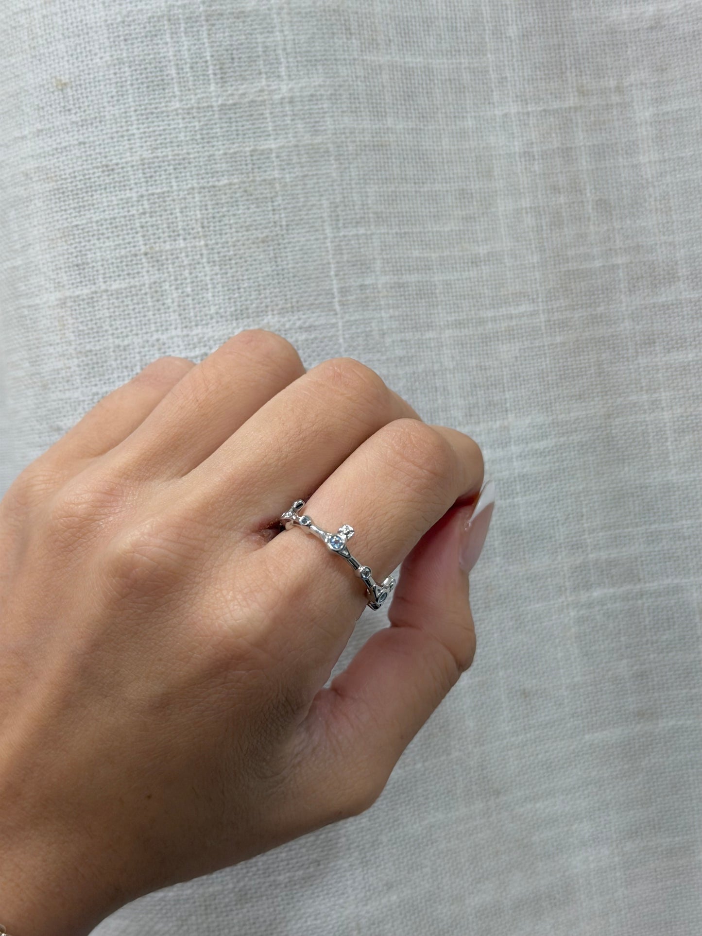 Vivienne Westwood Felicia Ring 小藍鑽最新上架925純銀