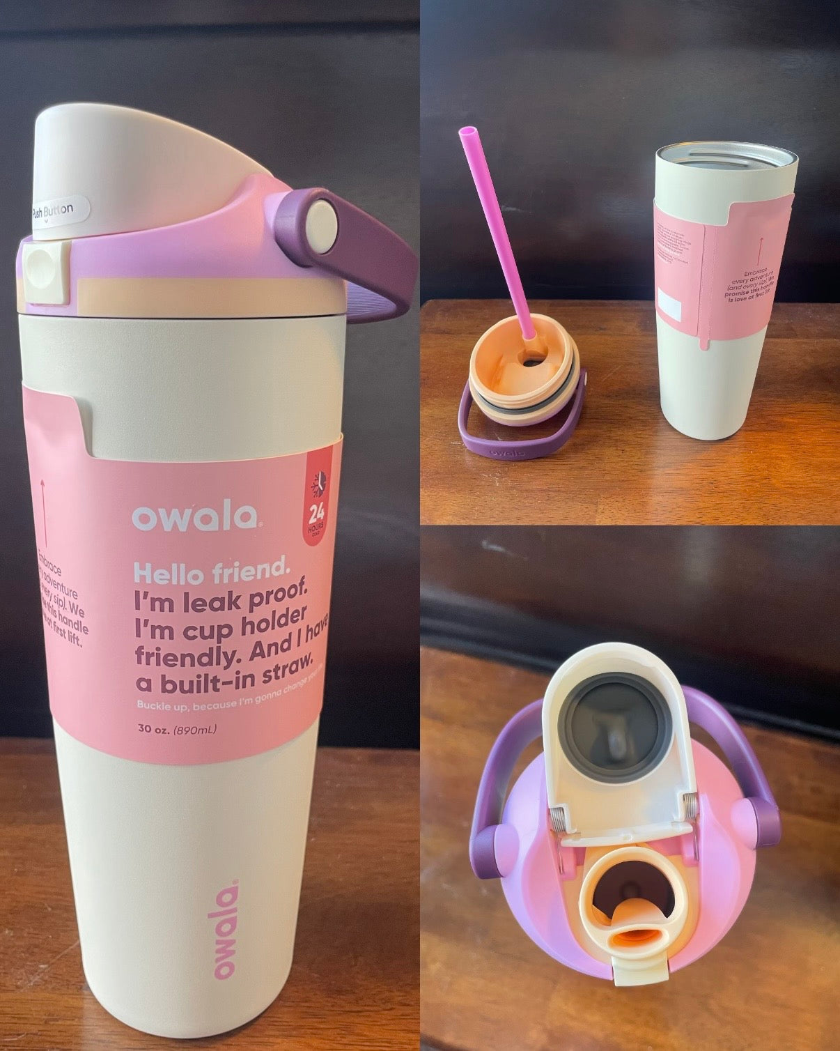 Owala FreeSip Sway 隔熱不鏽鋼吸管水瓶 [Blackpink Rose同款水瓶] 30oz / 40oz