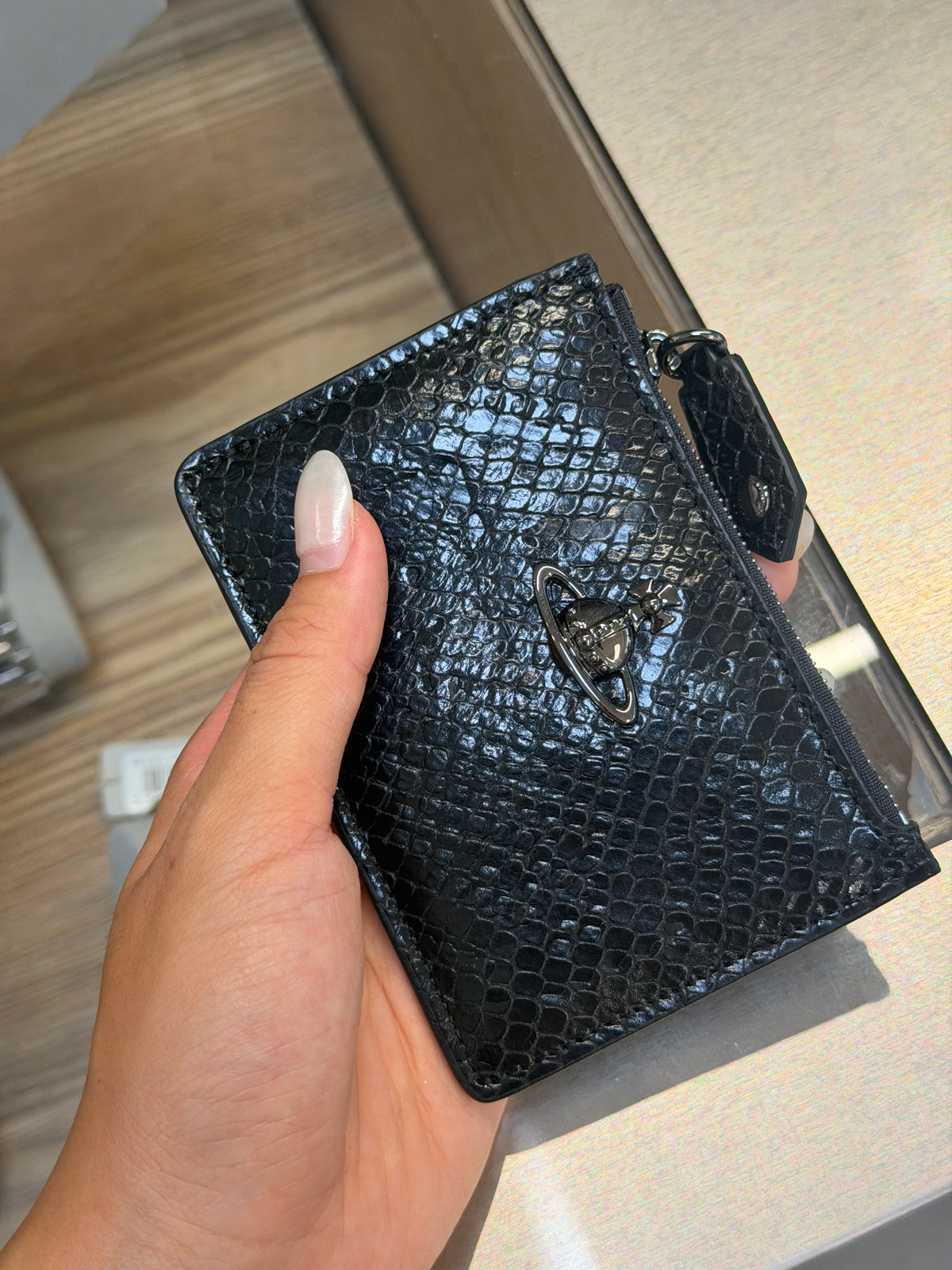 Vivienne Westwood Slim Cardholder 2026最新限定蛇皮灰藍星球卡套 [英國轉季大折扣🇬🇧性價比超高]