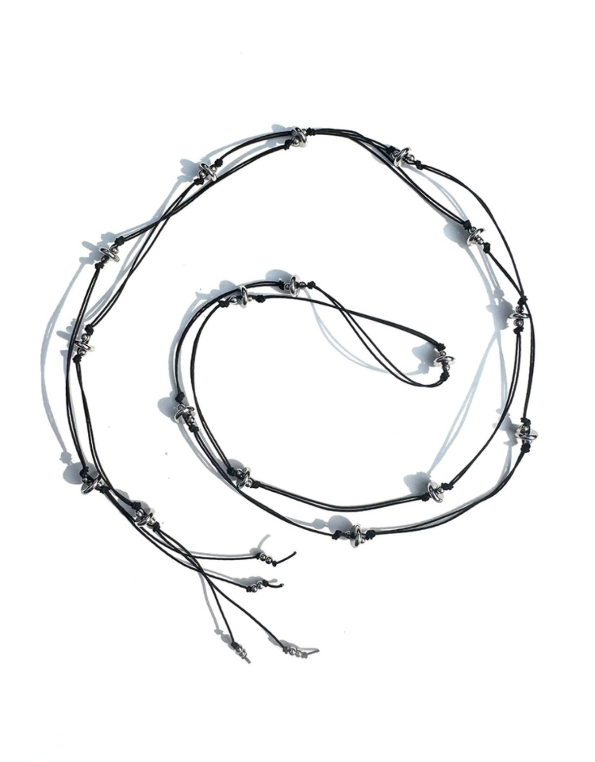 韓國選物🇰🇷Dazzling Club Metallic Chip Tie Necklace 金屬碎屑領帶頸鏈
