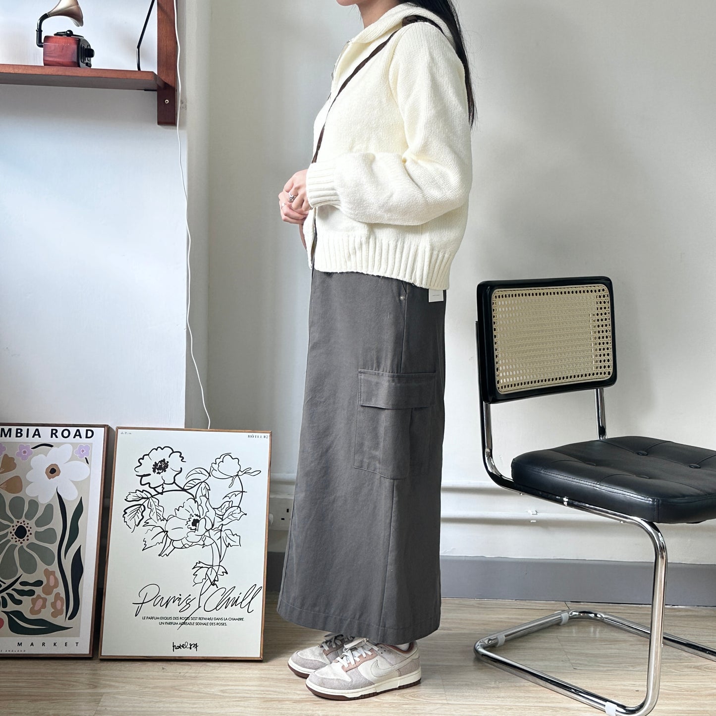 雙拉鏈厚實針織外套