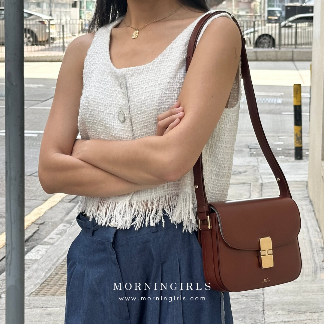 A.P.C. Grace Bag [經典金扣 SMALL]［深啡猄皮美德拉風限定上架］