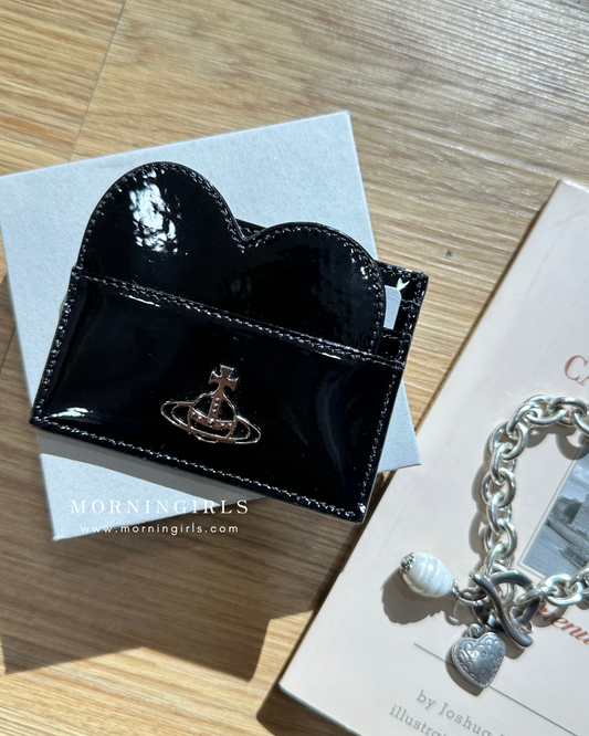 Vivienne Westwood Heart Cardholder 黑色漆皮