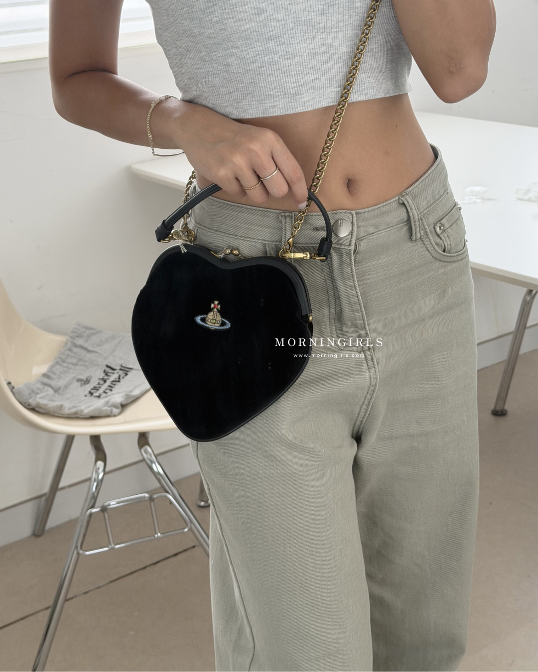 Vivienne Westwood Belle Heart Frame Purse 天鵝絨VELET心心袋［可愛造型感]