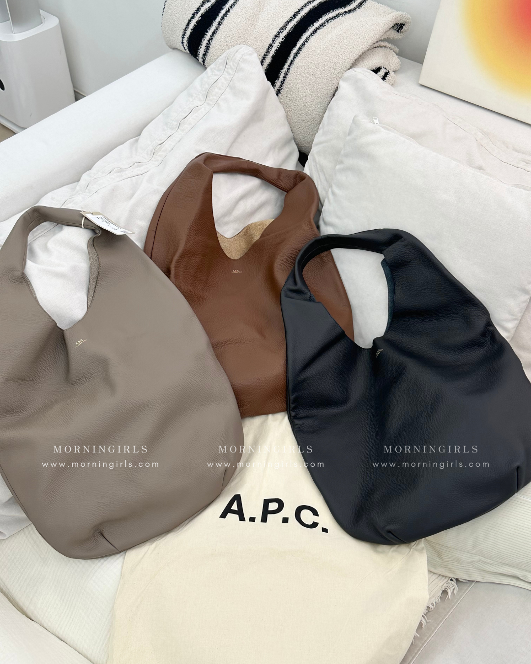 A.P.C. Le Neige Tote Bag 100%真牛皮［多色限時現貨優惠中! 極難補貨!］
