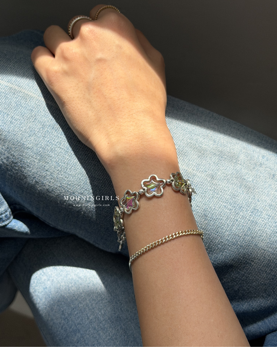 Otro Accesorio 西班牙手工飾物 - Flower & Star Layered Bracelet