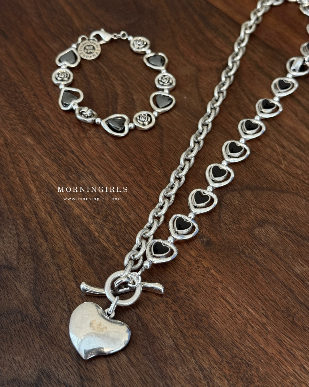 Otro Accesorio 西班牙手工飾物 - Black Heart Necklace [NEW ITEM!]