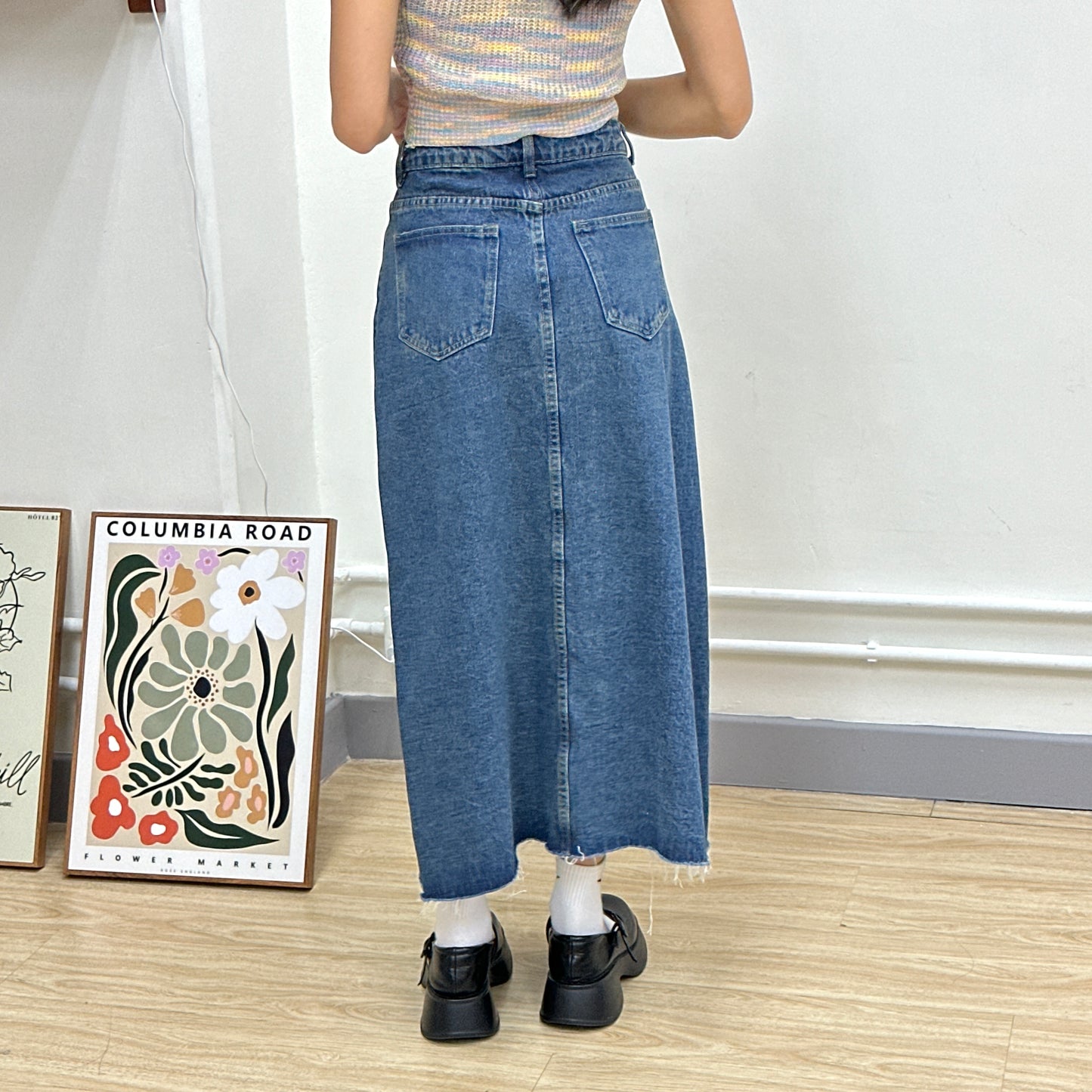 A-cut Denim Soso Split Straight Skirt [門市搬遷清貨限時優惠$169!]