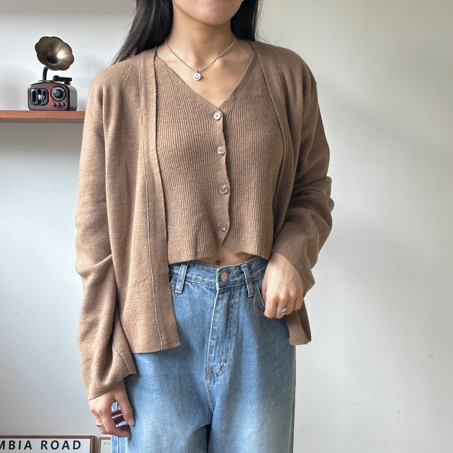 假兩件超軟熟開鈕上衣 3色入