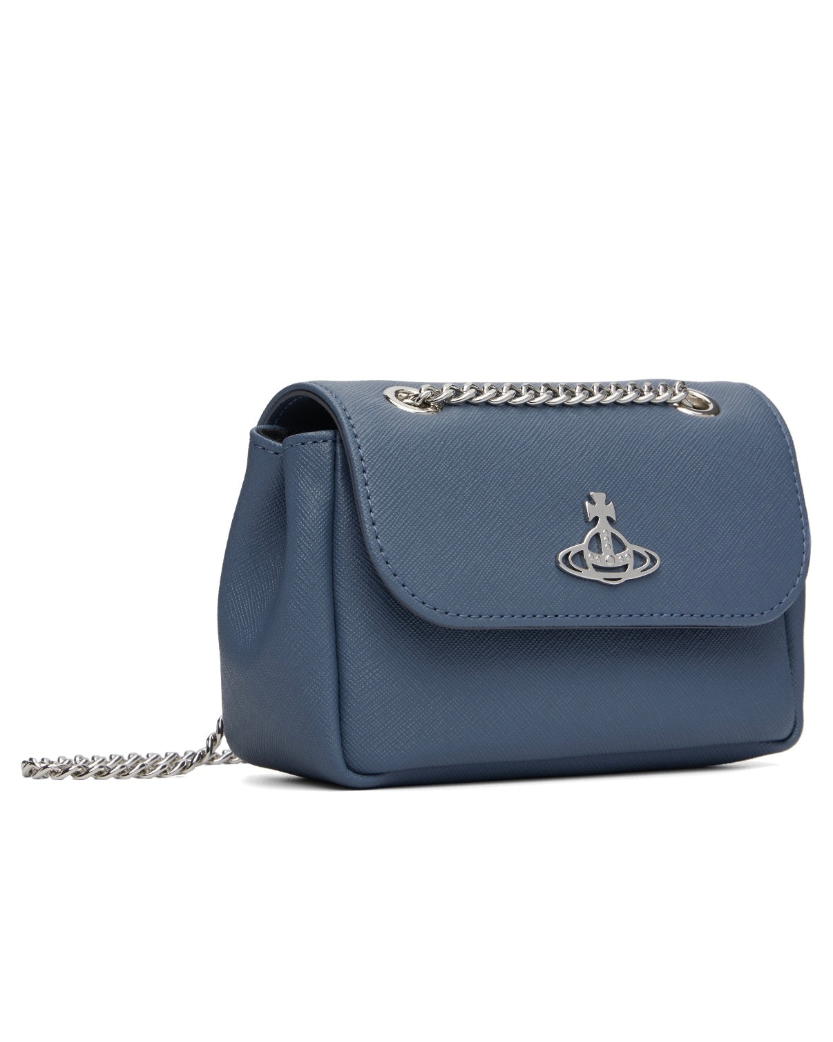 Vivienne Westwood Small Derby Bag with Chain 限定霧灰藍十字紋 ［約會小禮服神器］