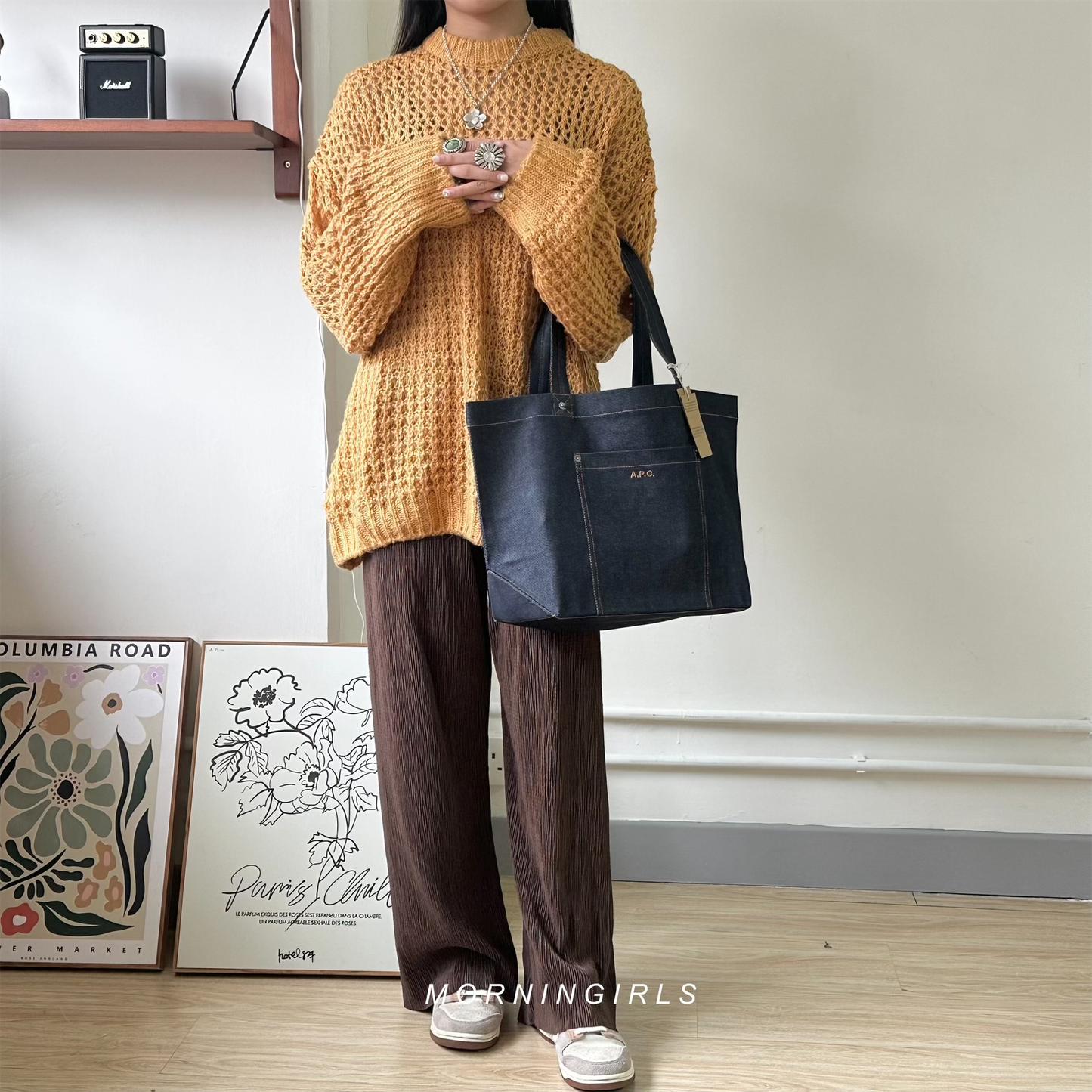 A.P.C. Thais Tote Bag Indigo