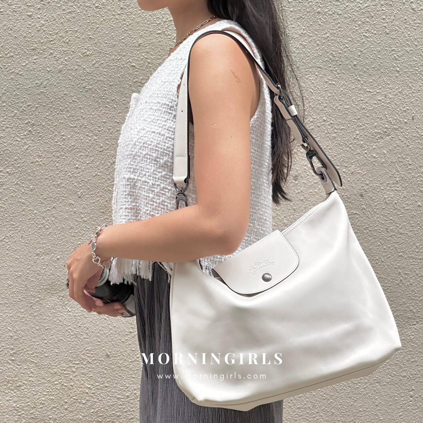 LONGCHAMP Le Pliage Xtra M Hobo Bag 超熱賣真皮系列［超人氣黑色大象灰限量現貨優惠中 完售即止!］