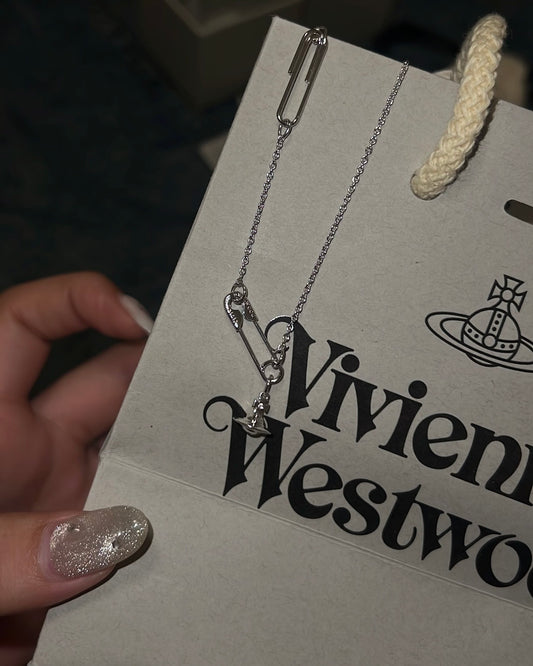 Vivienne Westwood Safety Pin Pendant Necklace 最新925純銀扣針🧷