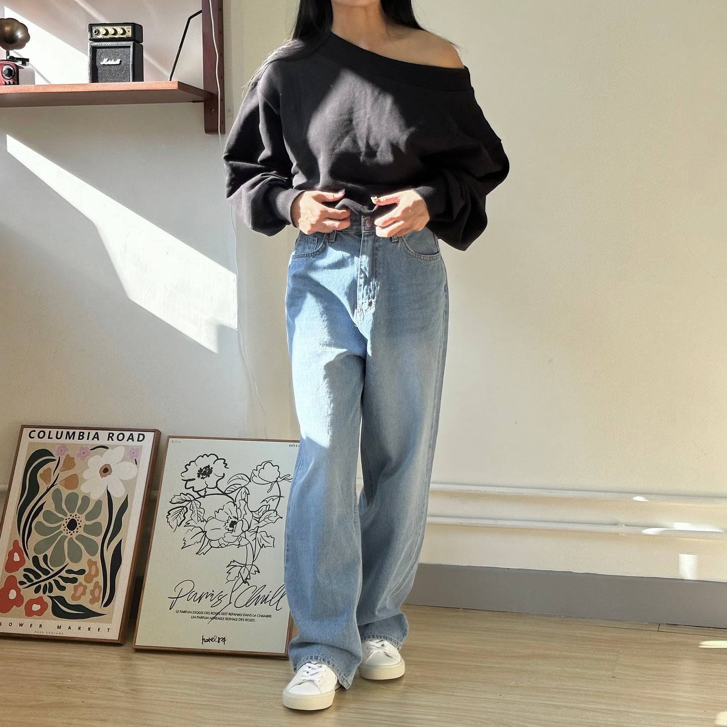 One Shoulder Loose Sweater [門市搬遷清貨限時優惠$99!]