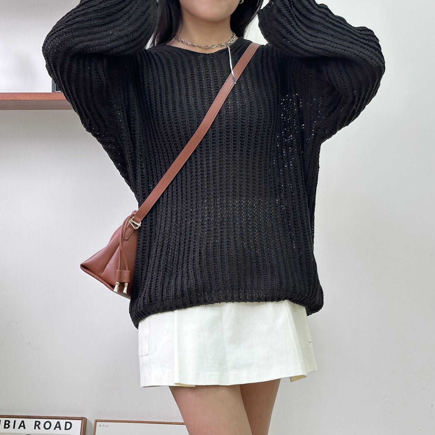 超寬鬆連帽粗針織上衣［小個子可當OPS!］[門市搬遷清貨限時優惠$199!]