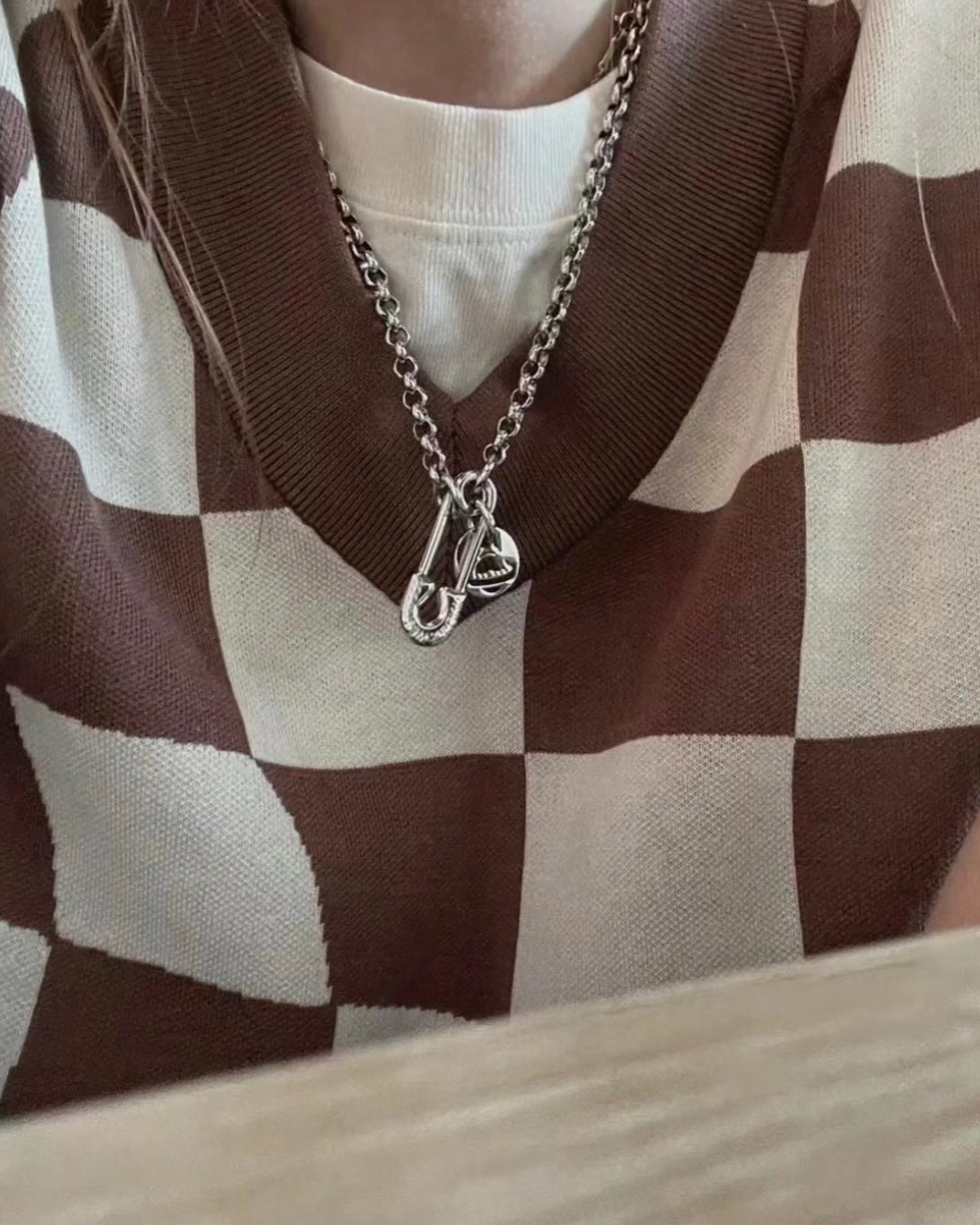 Vivienne Westwood Imogene Necklace 扣針頸鏈 ［中性款男女適用］