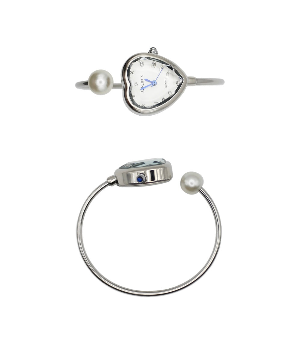 韓國選物🇰🇷 Grumpy Stuff Pearl Heart Bangle Watch