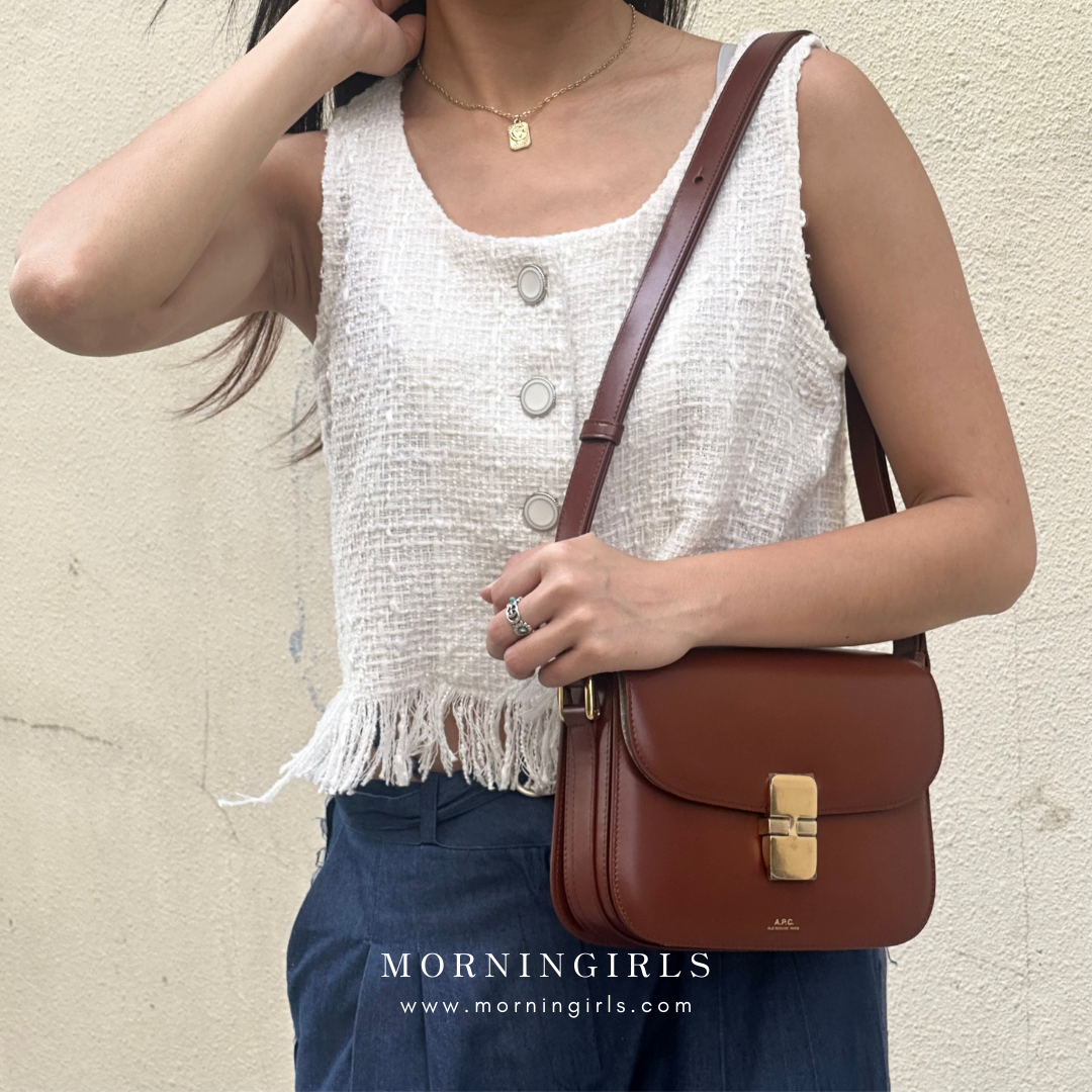 A.P.C. Grace Bag [經典金扣 SMALL]［深啡猄皮美德拉風限定上架］