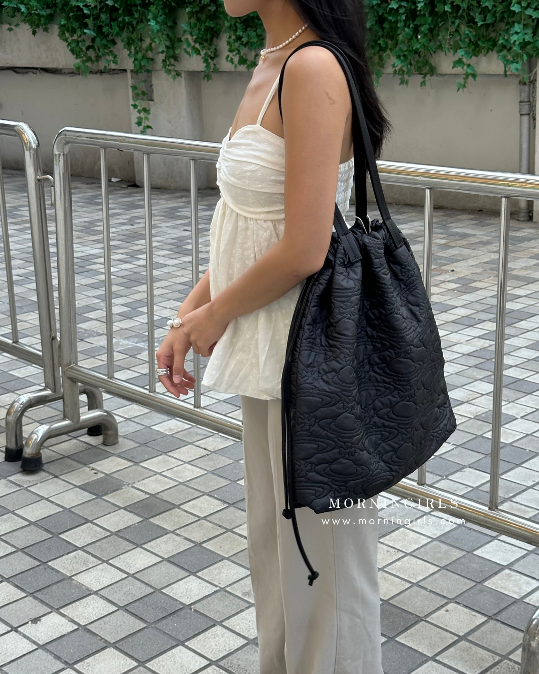 Vivienne Westwood RED LABEL Monogram Tote Bag 羽絨泡泡質料 真牛皮肩帶 [日本限定!]