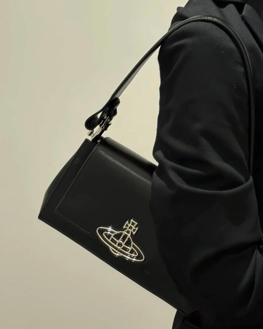 Vivienne Westwood Hazel Handbag SS25春季最新啞黑色 100%小牛皮