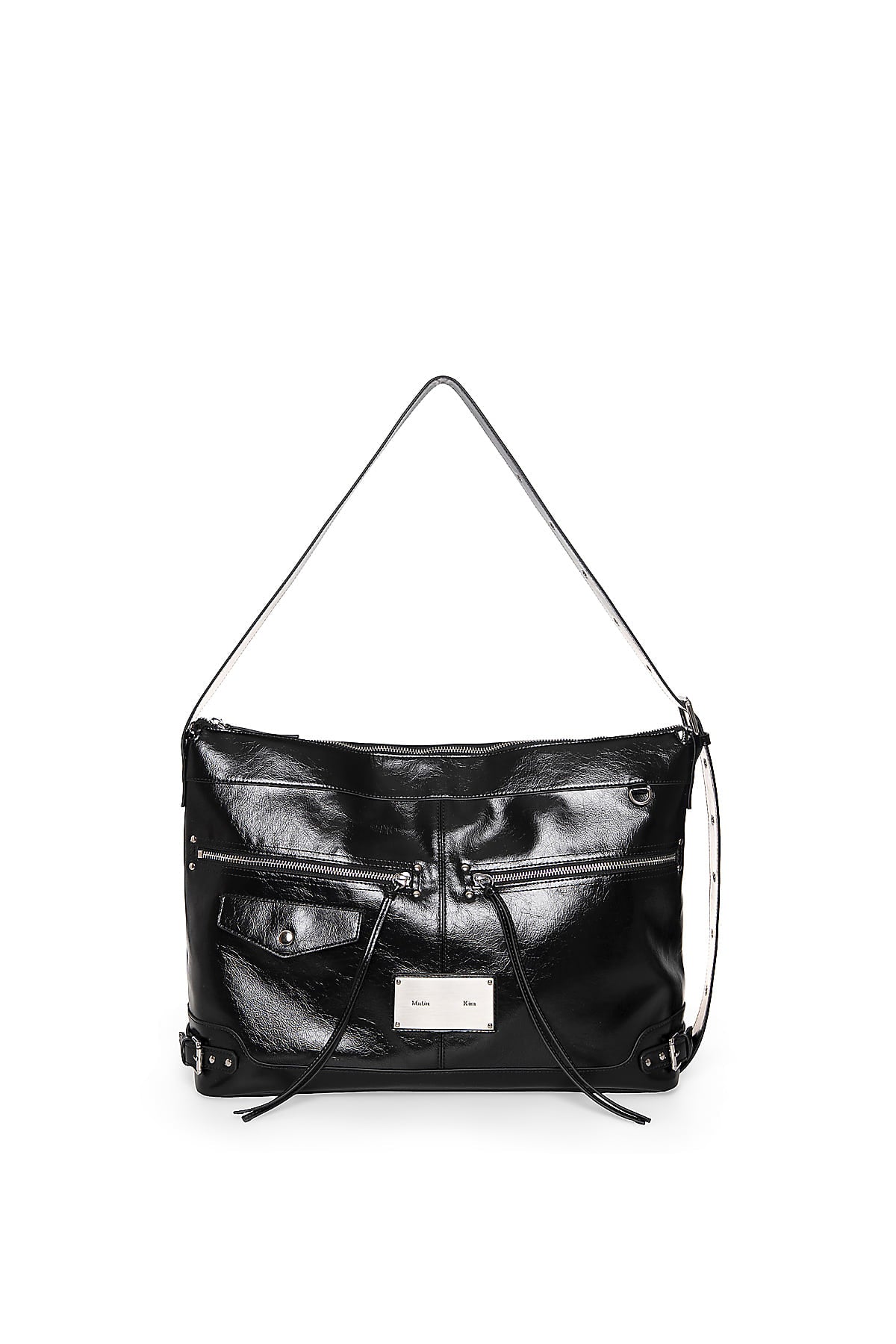 最新韓國選物🇰🇷 Matin Kim Side Buckle Biker Big Bag 個性側扣拉鏈大袋￼［側扣拉鍊 型格復古袋款！］