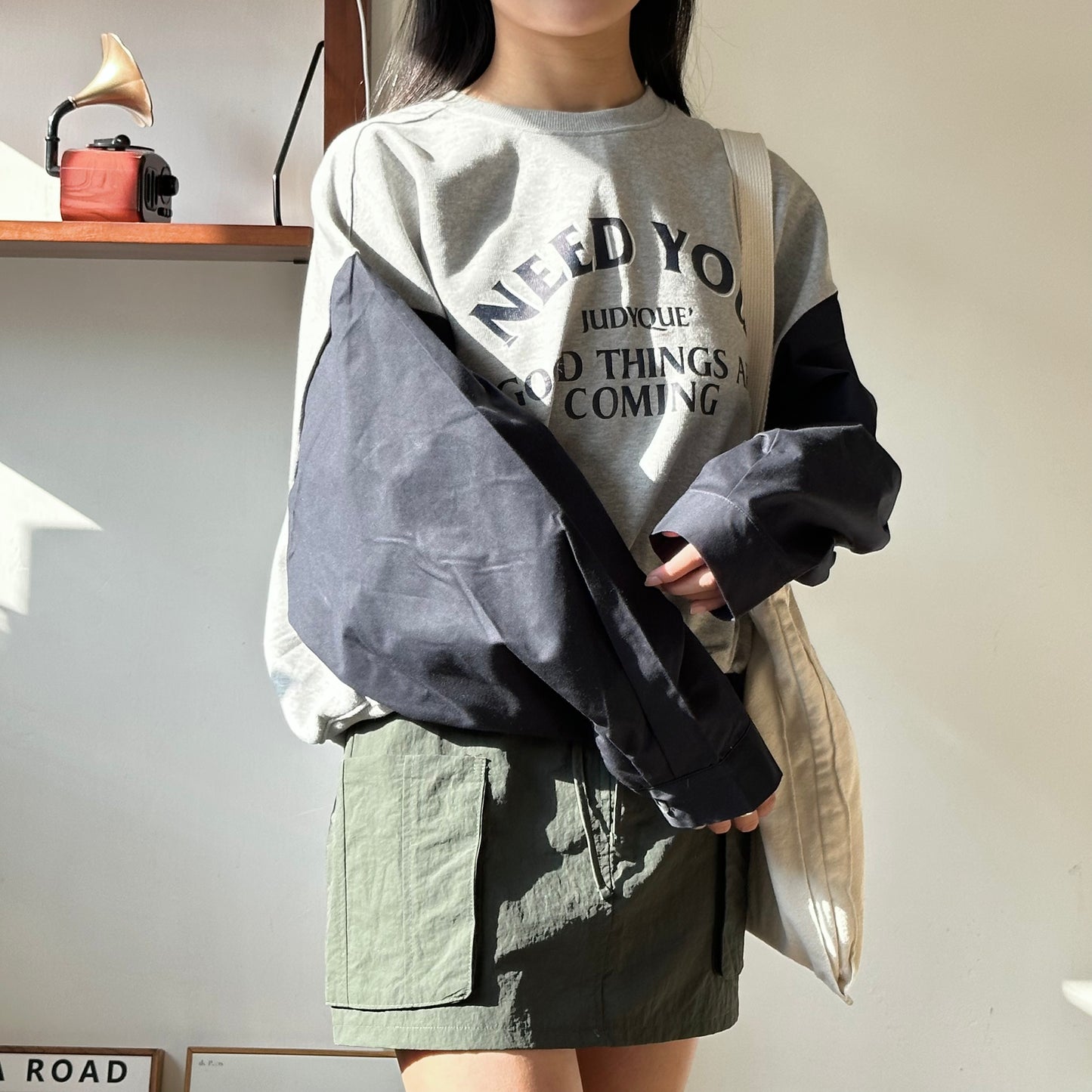 超特別恤衫拼袖寬鬆衛衣 [門市搬遷清貨限時優惠$149!]