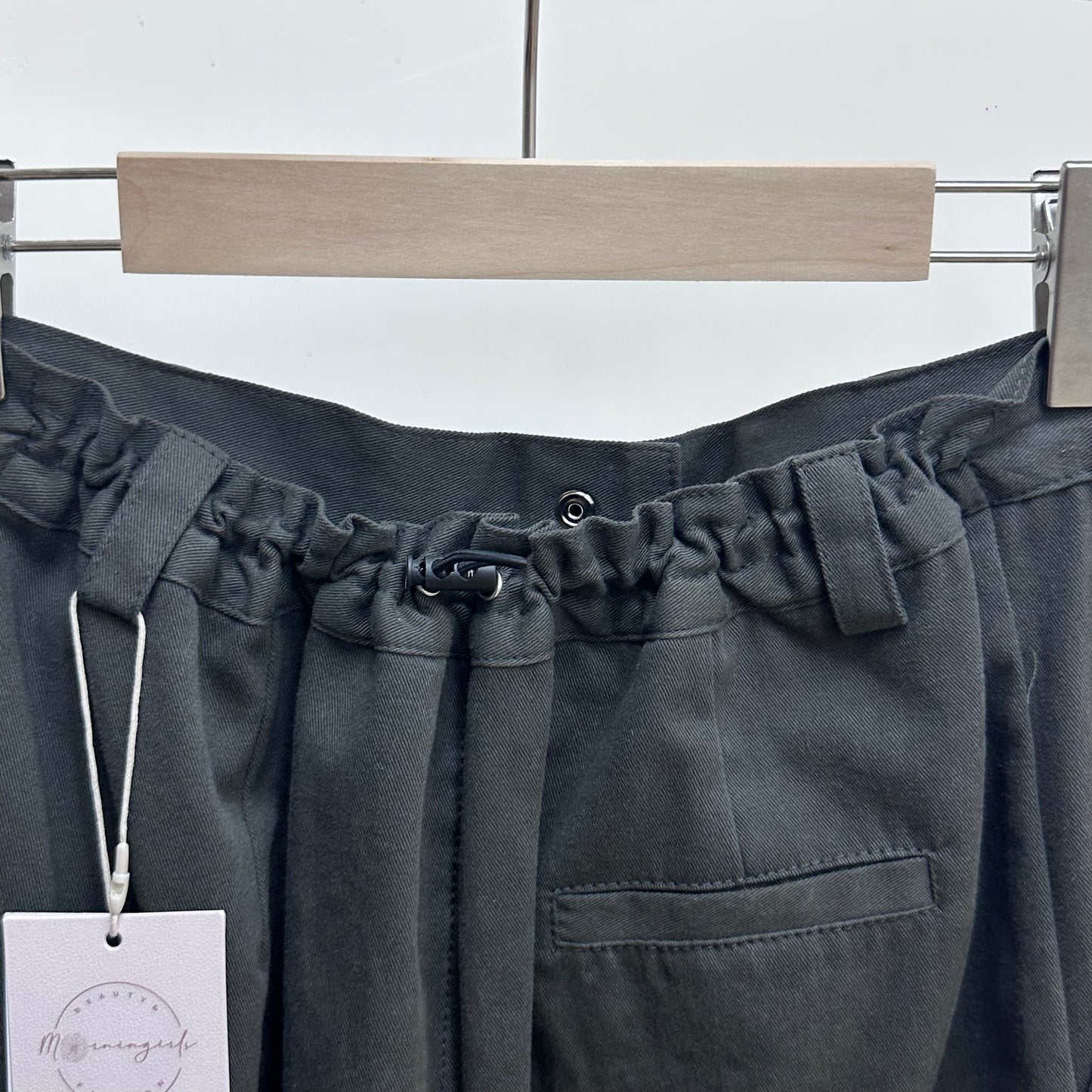 半橡筋後開叉工裝裙 [門市搬遷清貨限時優惠$199!]