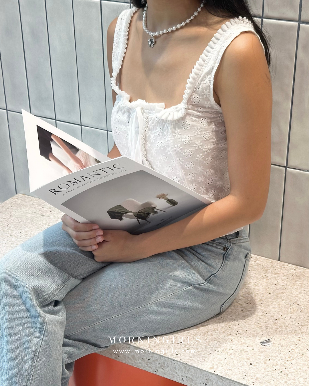 Otro Accesorio X Morningirls 首度聯乘自家製頸鏈 - Mini Bow Pearl Choker