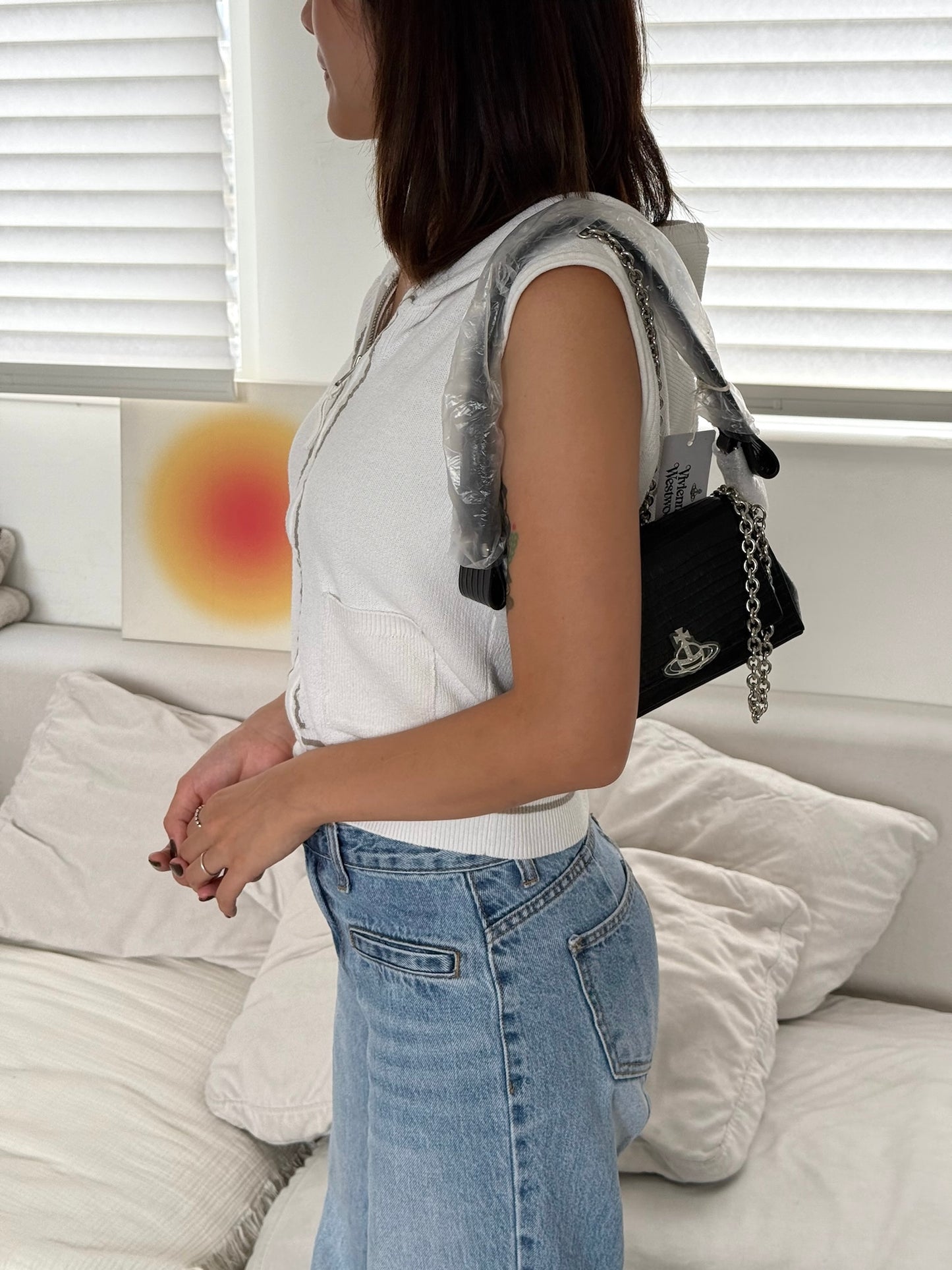 Vivienne Westwood Hazel Handbag FW25最新啞面鱷魚皮 100%真皮 [啞面細格 SMALL現貨優惠中!]